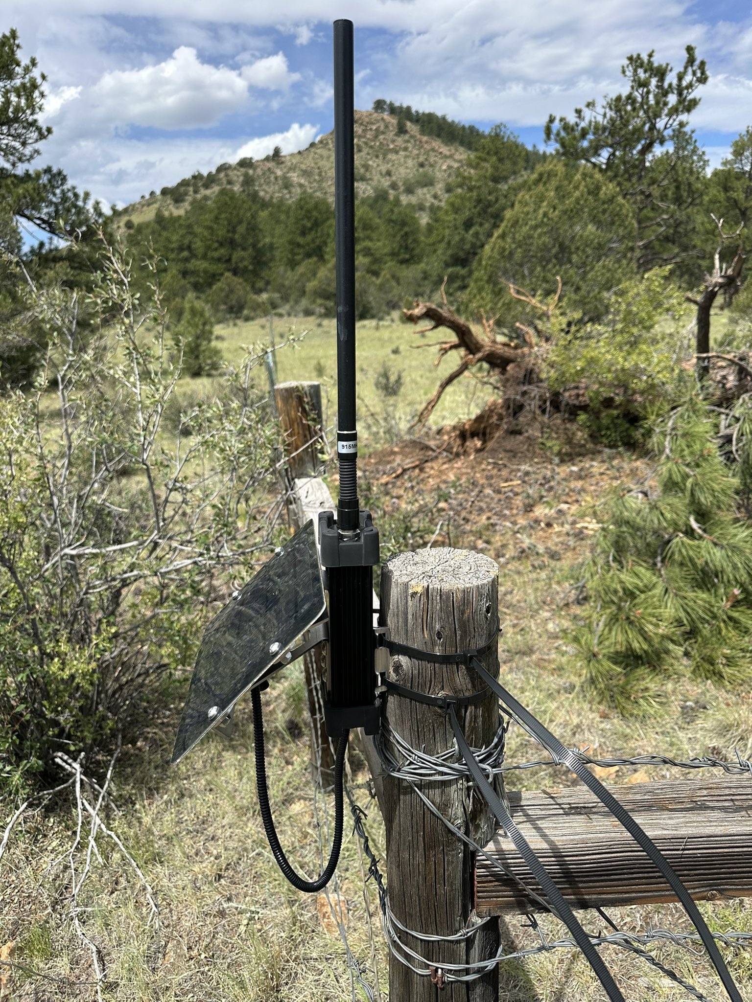 AT Labs RM-2 Ruggedized MANET Radio infrastructure variant deployed in field
