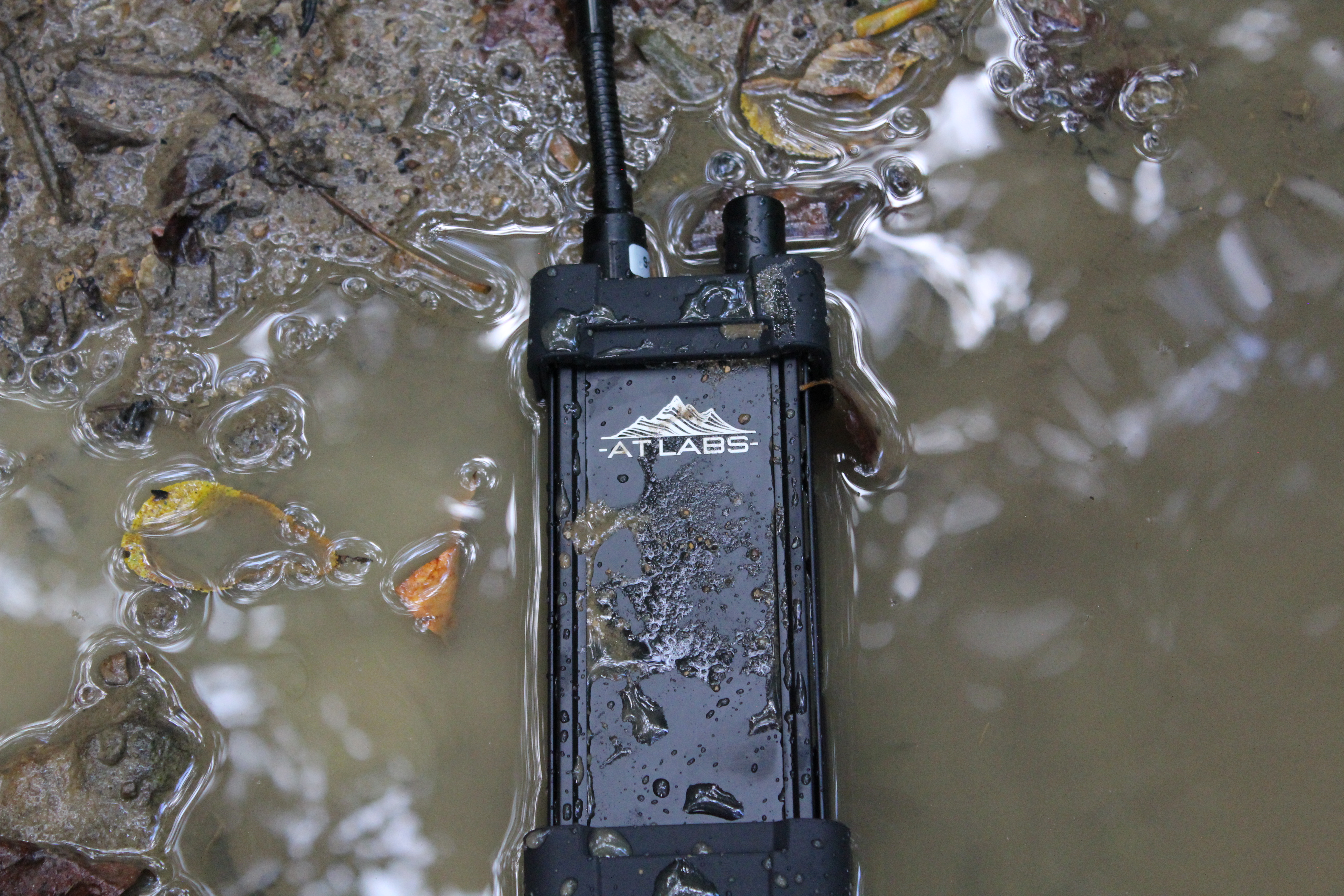 RM-2 partially submerged — IP-68 waterproof rating